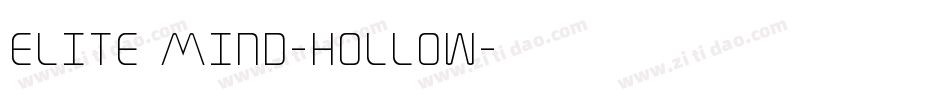 ELITE MIND-HOLLOW字体转换